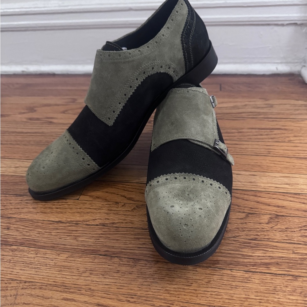Men's Black and Gray Oxford Shoes